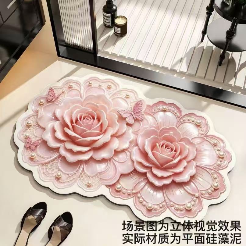 Floral Embellished Area Rug
