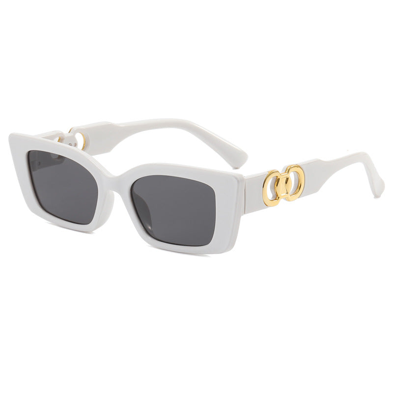 Women's fashionable square sunglasses with glamorous accents Bowlift