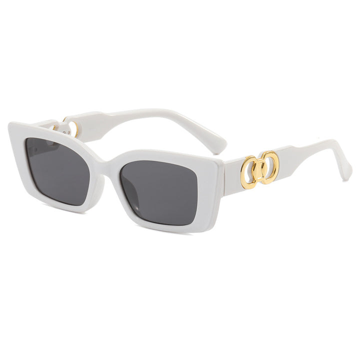 Women's fashionable square sunglasses with glamorous accents Bowlift