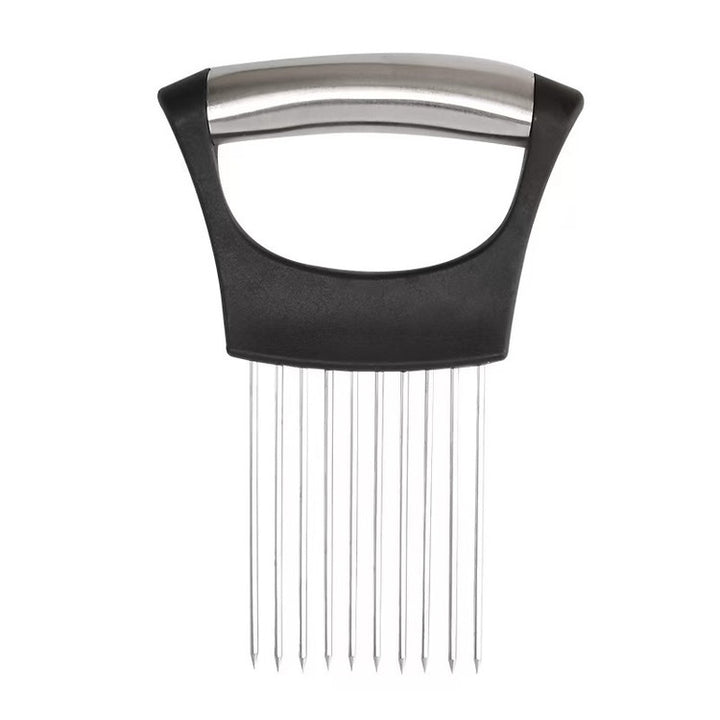 Stainless Steel Multi-Prong Onion Holder and Cutting Guide Bowlift