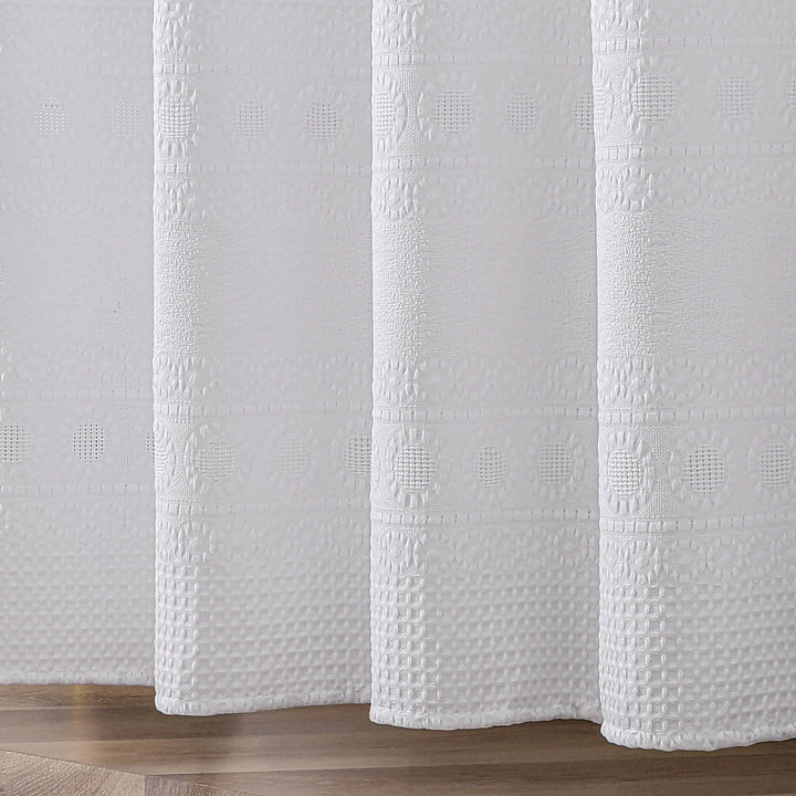 Textured Embossed Shower Curtain Bowlift