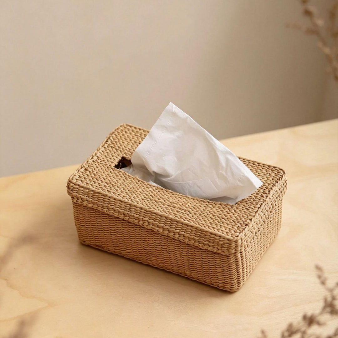 Decorative Woven Tissue Box Cover Bowlift