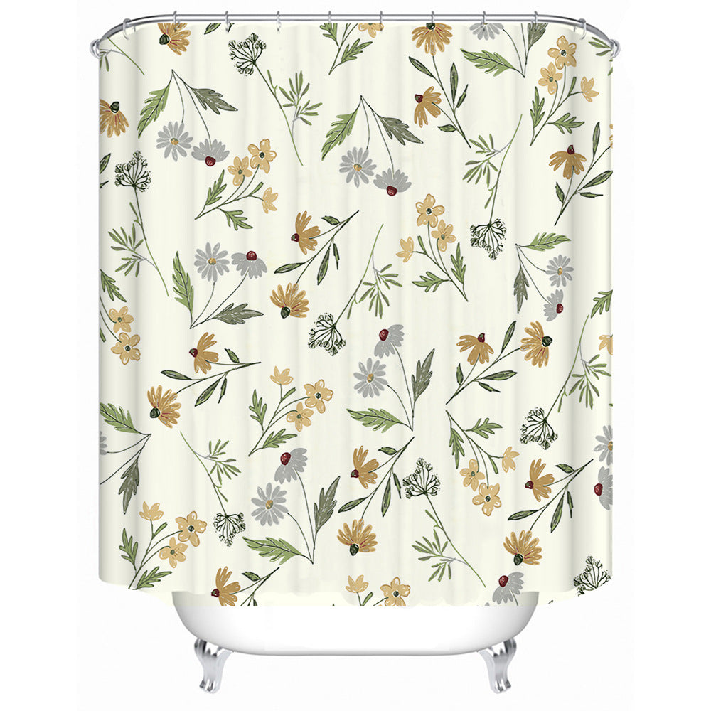 Floral Patterned Shower Curtain Bowlift 1784860161