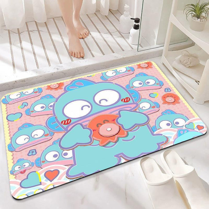 Playful Character-Themed Bath Mat
