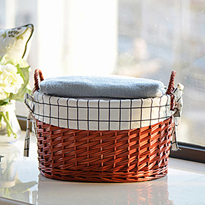 Decorative Wicker Storage Basket Bowlift