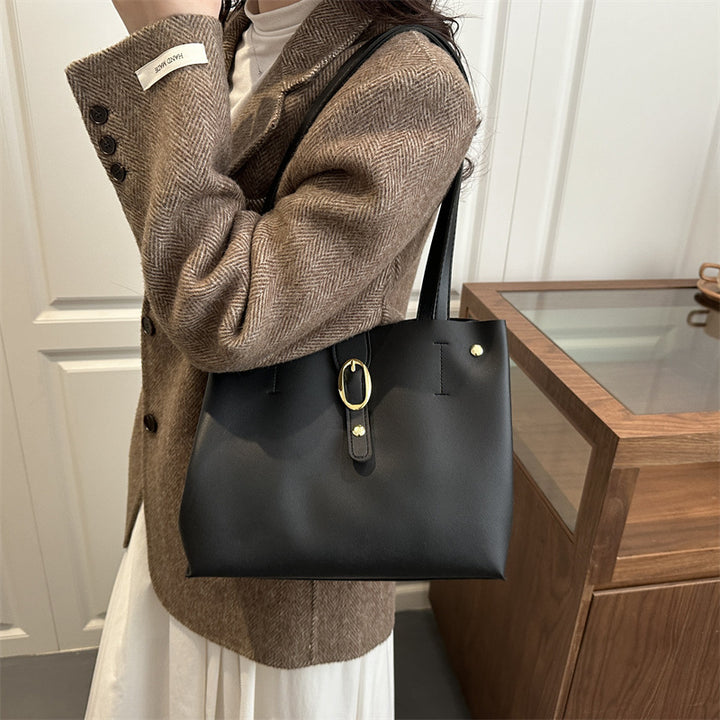 Structured Leather Tote Bag Bowlift