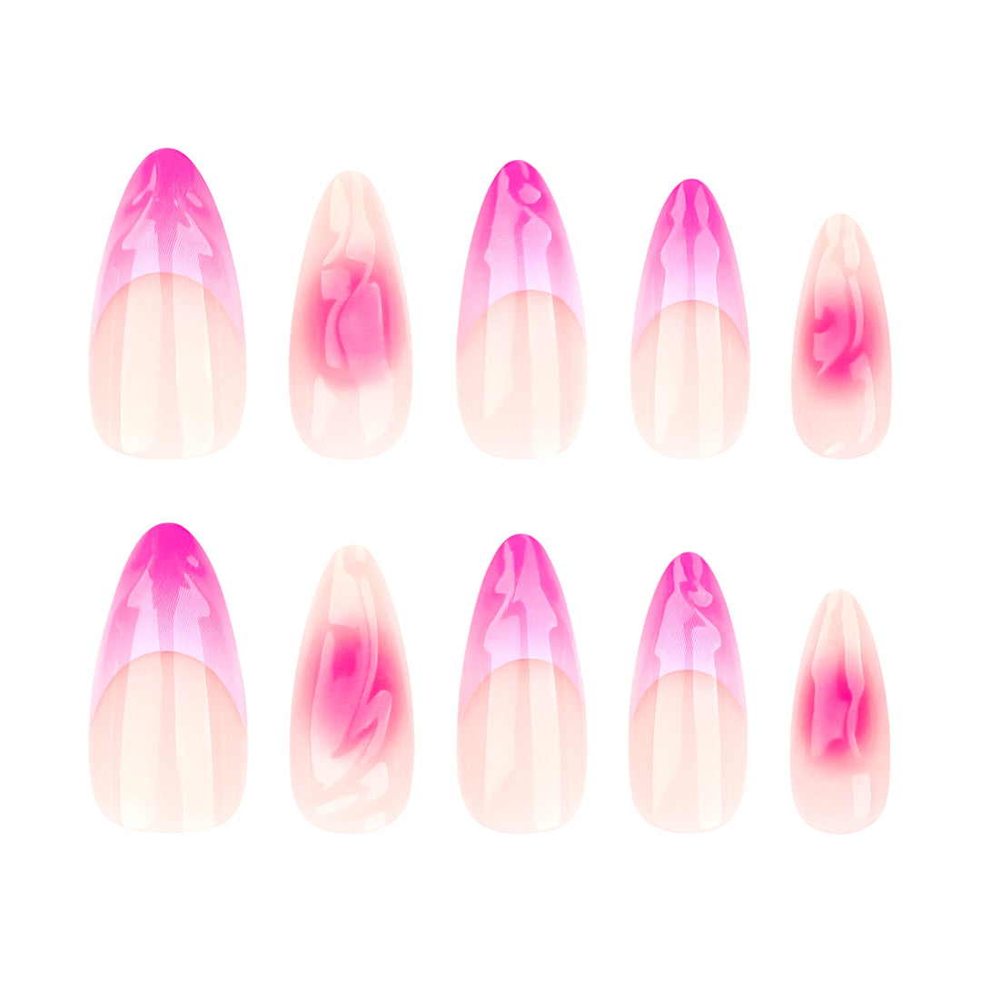 Artistic acrylic nails with elegant ombre effect Bowlift