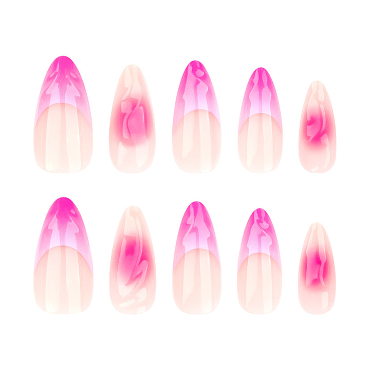 Artistic acrylic nails with elegant ombre effect Bowlift