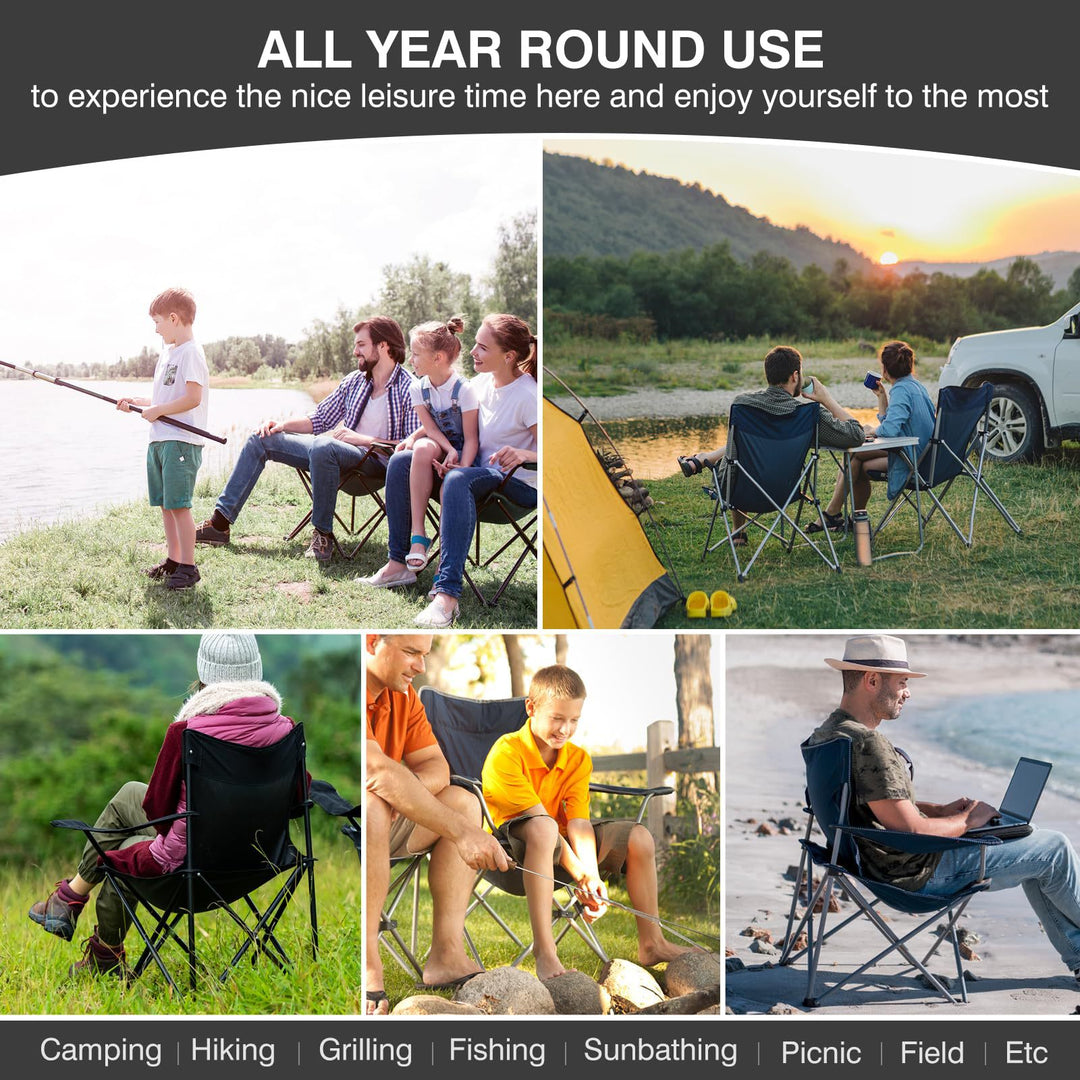 Women folding camping chair with backrest Bowlift