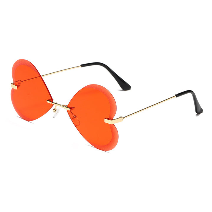 Women's Heart-Shaped Sunglasses in Trendy Design Bowlift