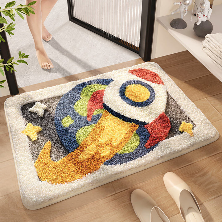 Floral Bath Mat Bowlift
