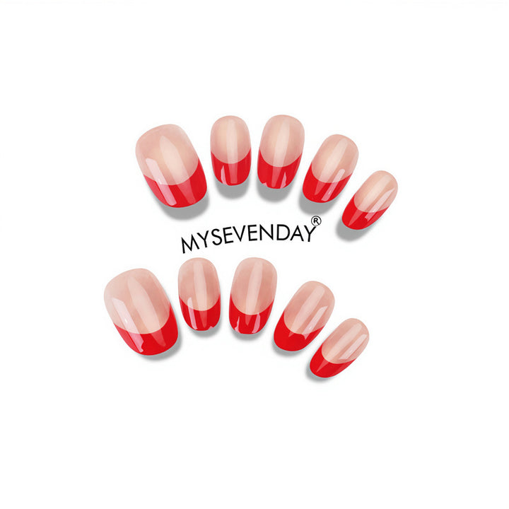 Premium French Tip Press-On Nail Set Bowlift