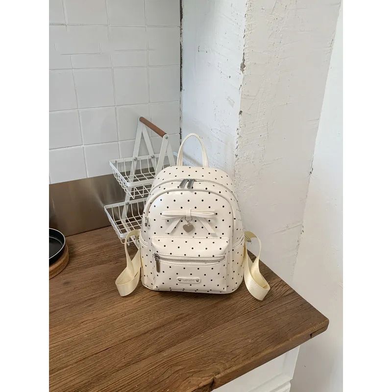 Polka-Dot Decorative Mini Backpack Bowlift