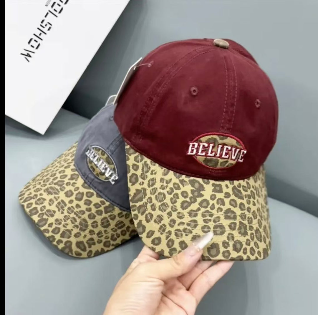 Women's Casual Leopard Print Baseball Cap Bowlift