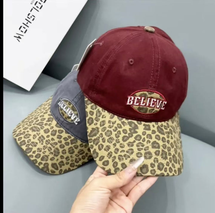 Women's Casual Leopard Print Baseball Cap Bowlift