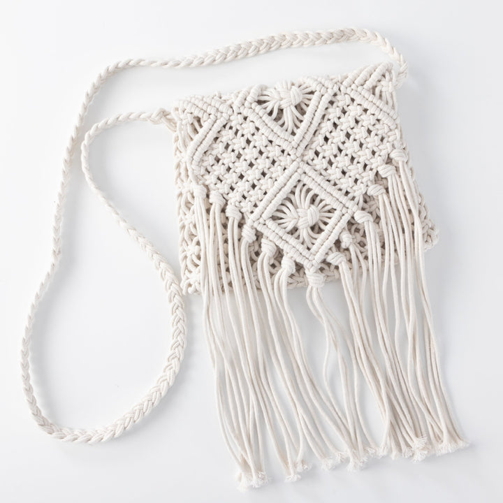 Hand-knotted Macrame Shoulder Bag Bowlift