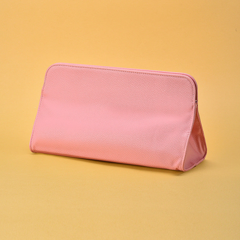 Textured Leather Cosmetic Pouch Bowlift