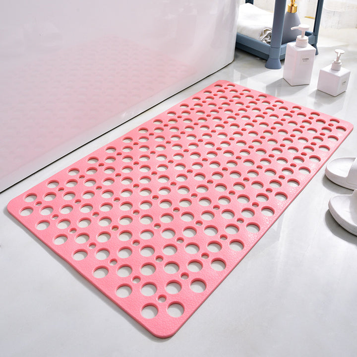 Perforated anti-slip drainage bath mat with textured non-toxic PVC surface Bowlift