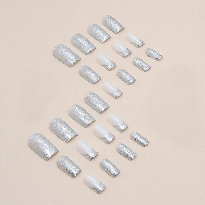 Elegant Crystal Accent Press-On Nail Tips Bowlift