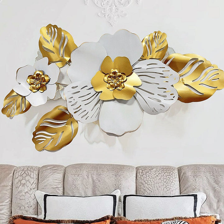 Floral Metal Wall Art Sculpture Bowlift