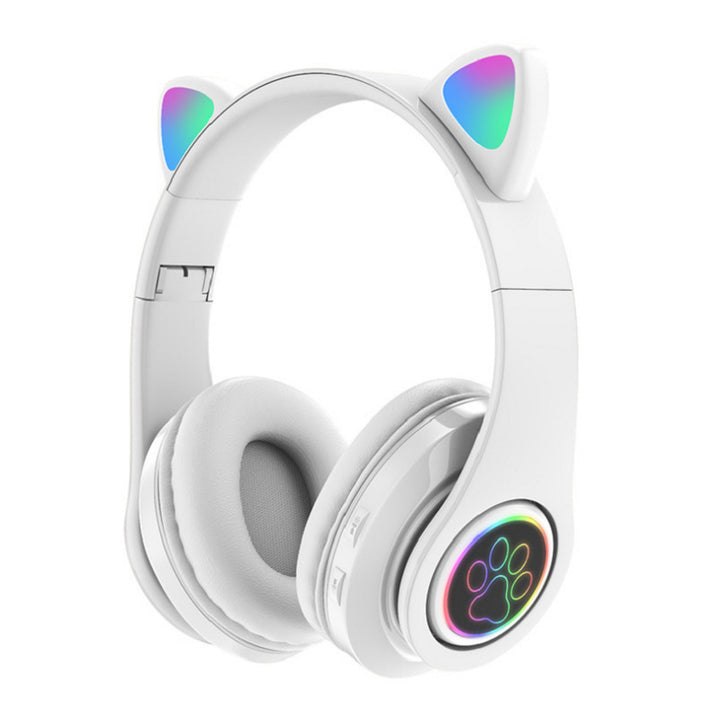 Wireless Over-Ear Headphones with Rgb Light Effects Bowlift