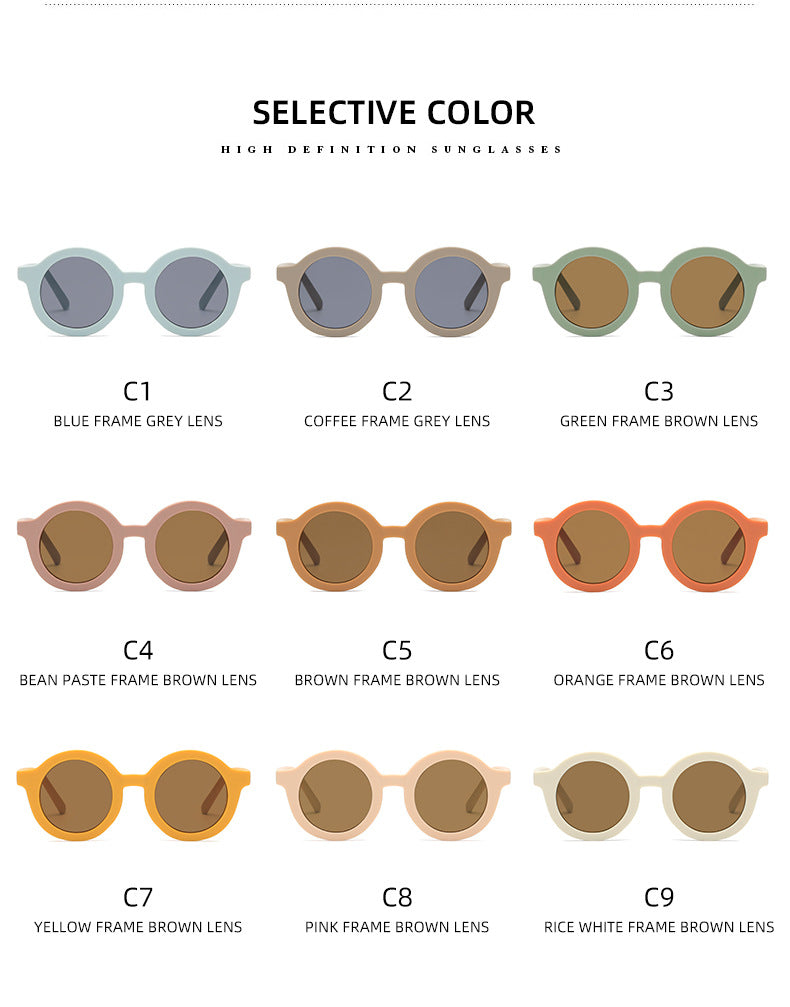 Women's stylish round sunglasses with modern plastic frame Bowlift