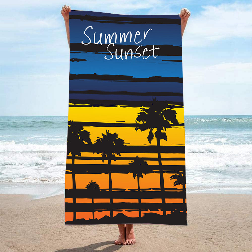 Ladies beach towel with maritime stripe pattern Bowlift