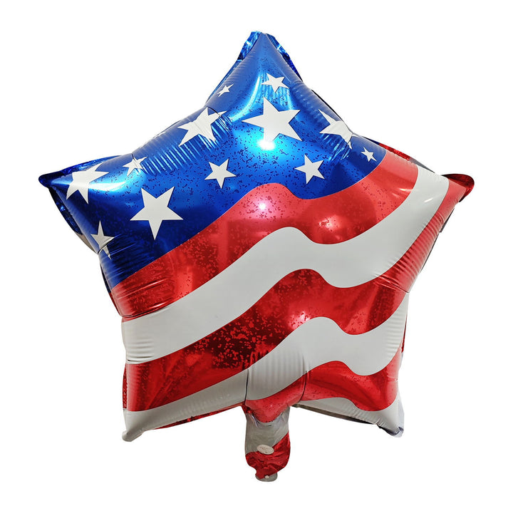 Unisex large foil balloon in USA flag shape with self-sealing valve and reusable Bowlift