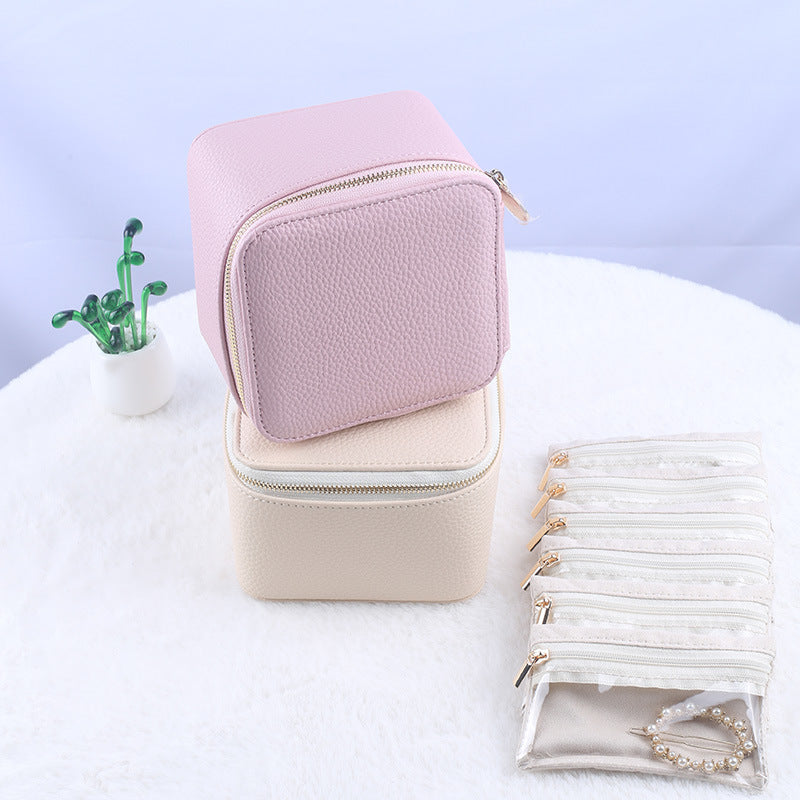 Cosmetic organizer handbag with transparent compartments Bowlift