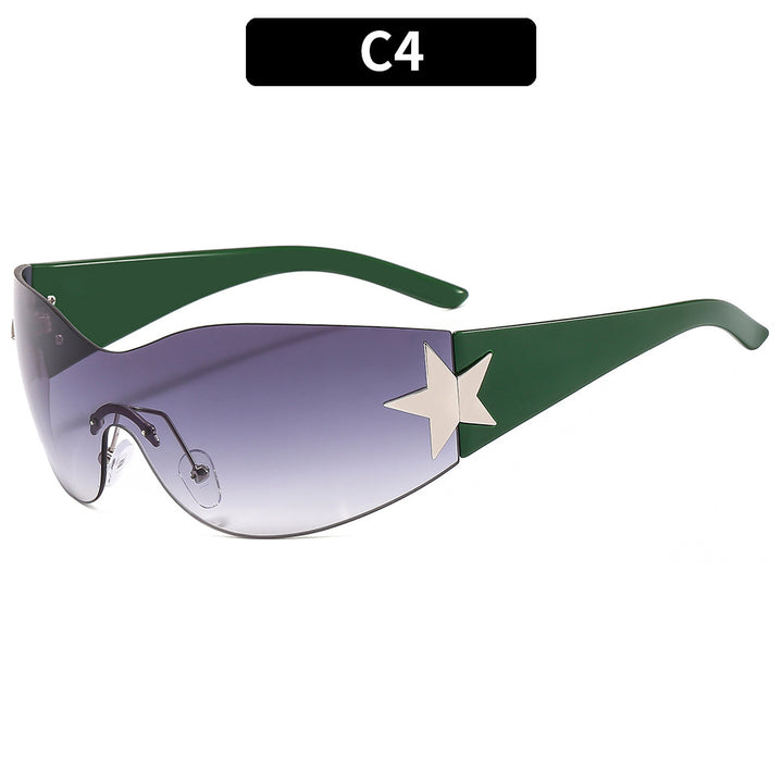 Stylish Oversized Star-Accented Sunglasses
