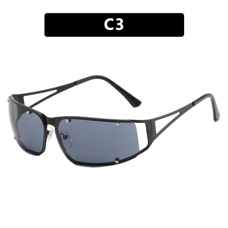 Women's fashionable sunglasses with futuristic design and exquisite metal frame Bowlift