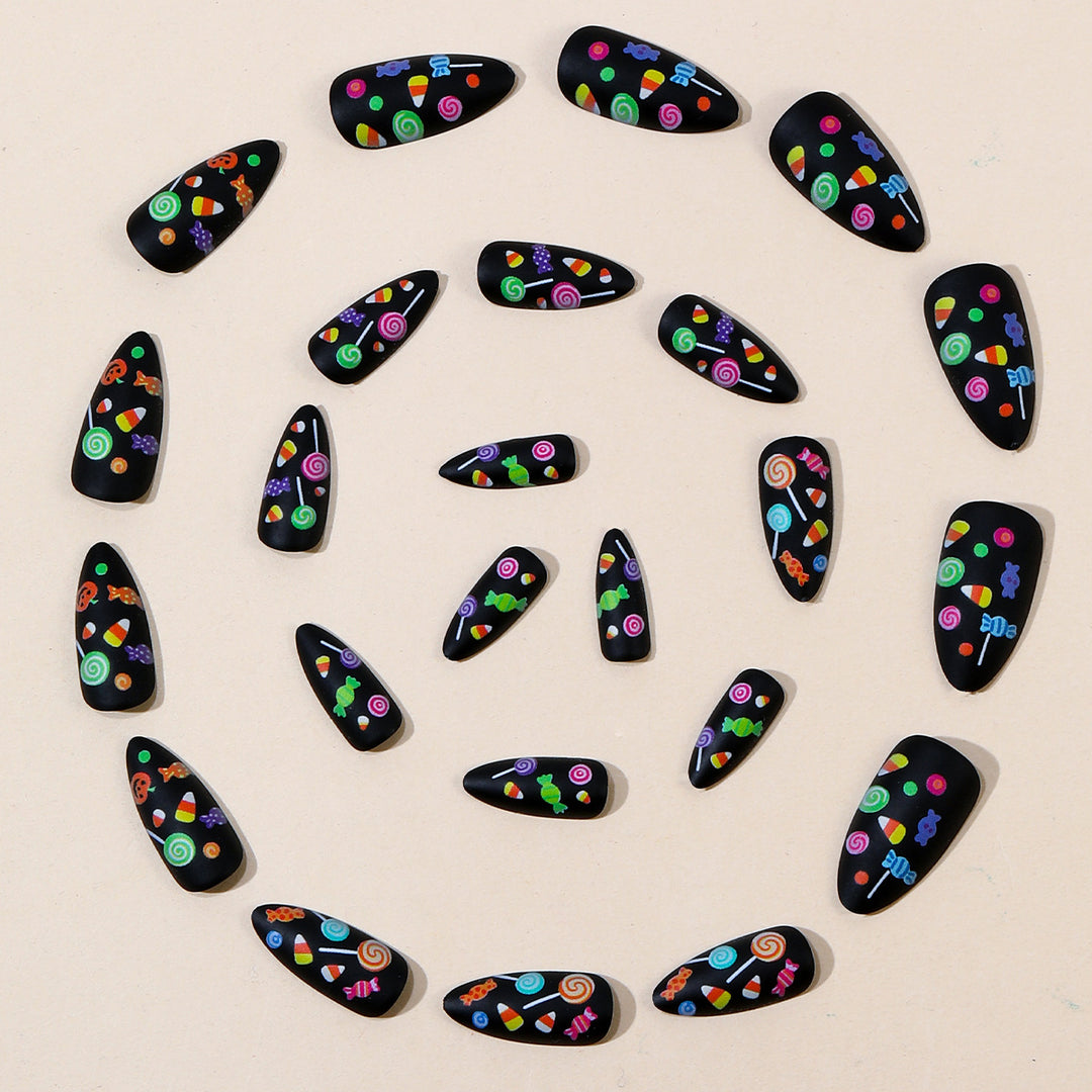 Festive Candy-Themed 3D Nail Art Extensions Bowlift