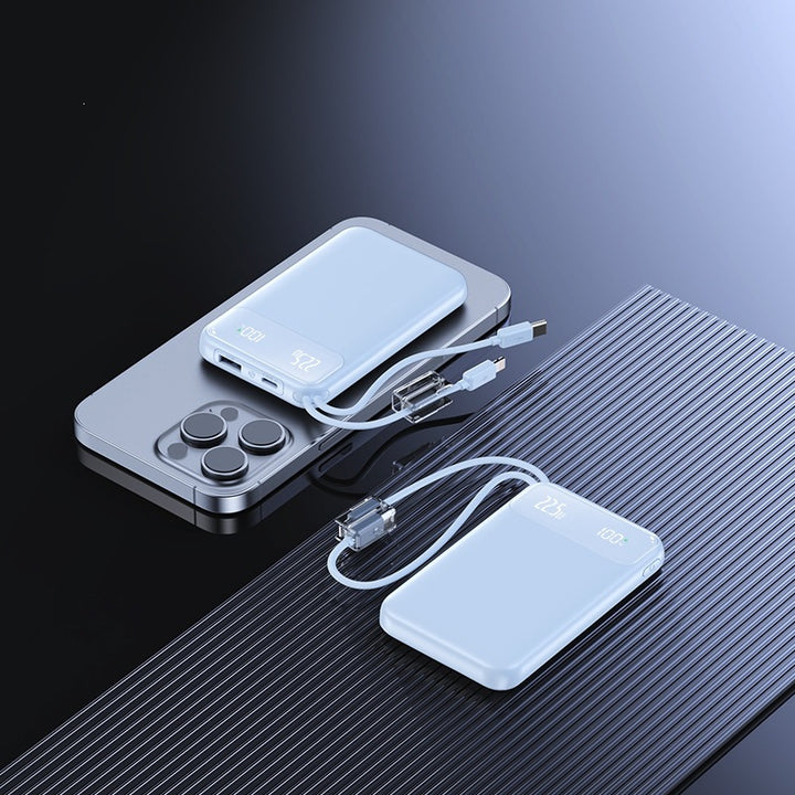 Slim Powerbank with digital charge level display and fast charging function Bowlift