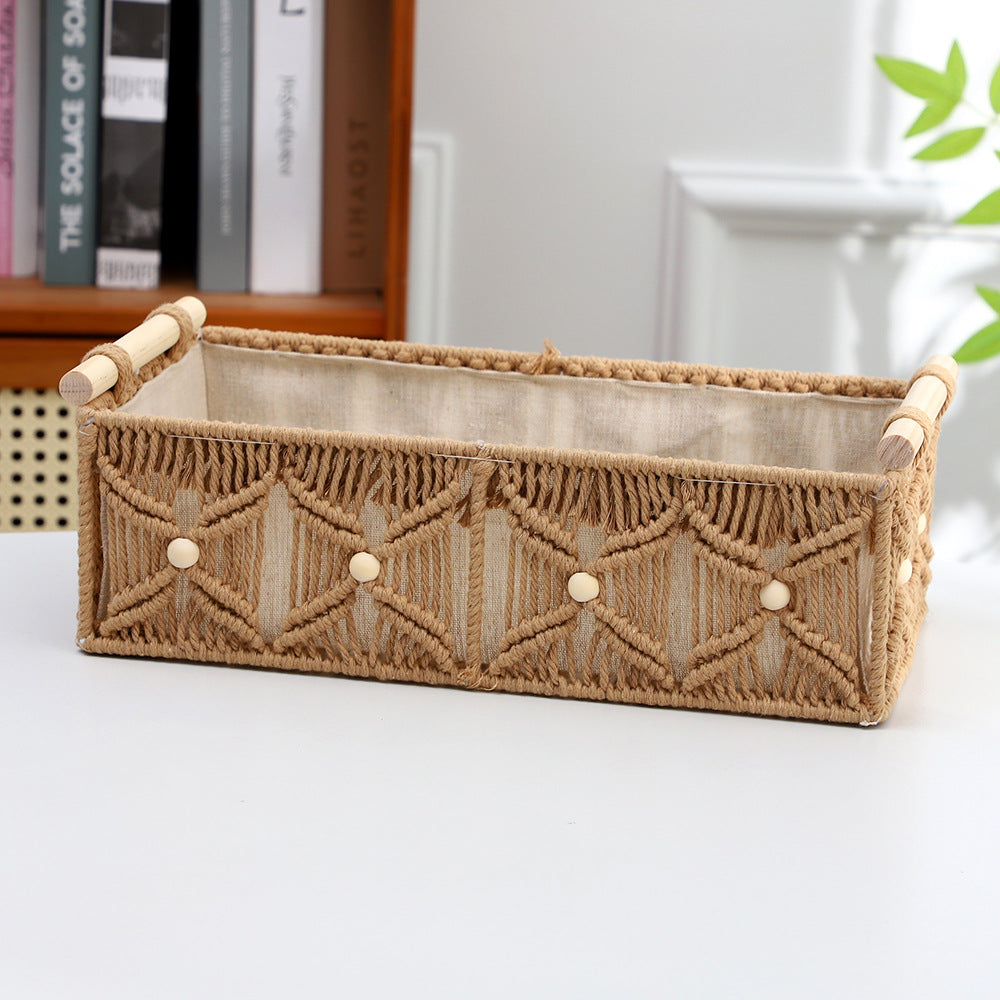 Decorative Macrame Storage Basket Bowlift