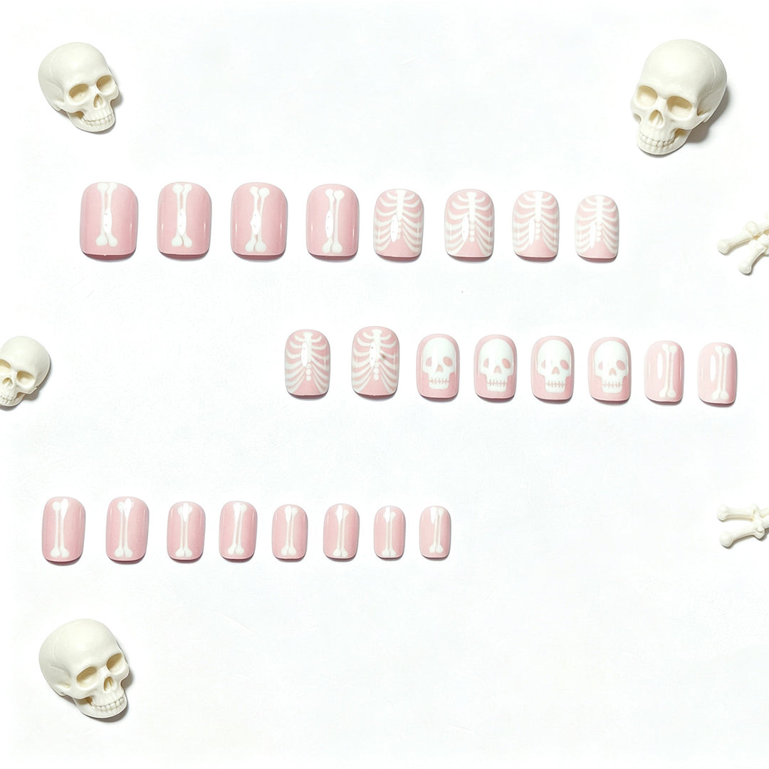 Creative artificial nails with bone motif Bowlift