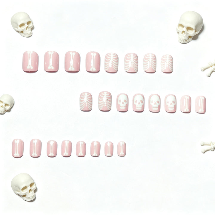 Creative artificial nails with bone motif Bowlift