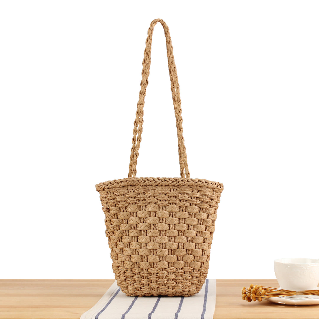 Handbag Made of Handmade Natural Weave with Sturdy Carry Handle Bowlift