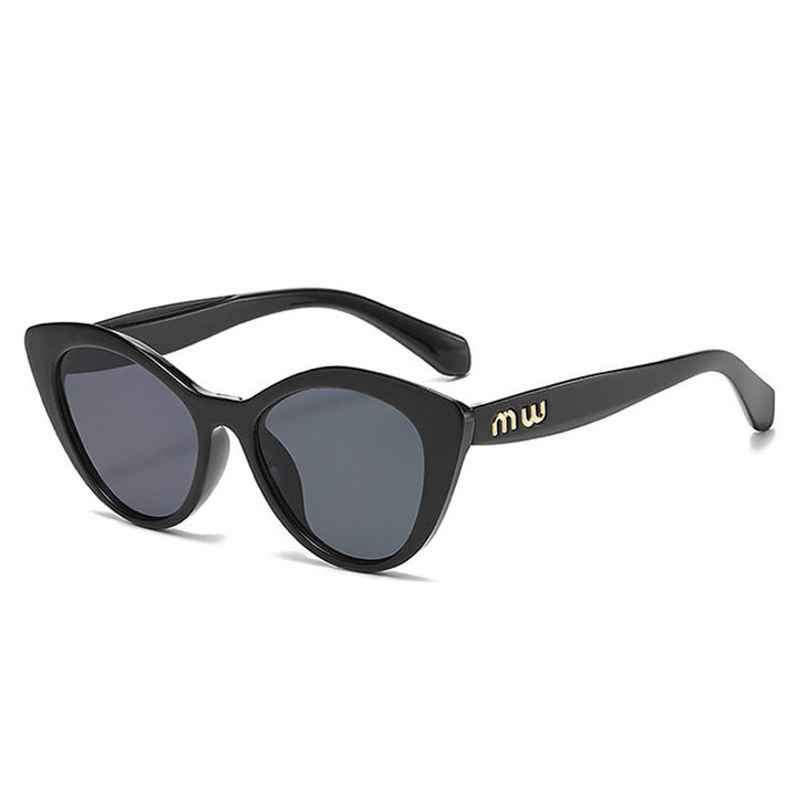 Retro Cat-Eye Polarized UV Protection Thick Acetate Frame Sunglasses Bowlift