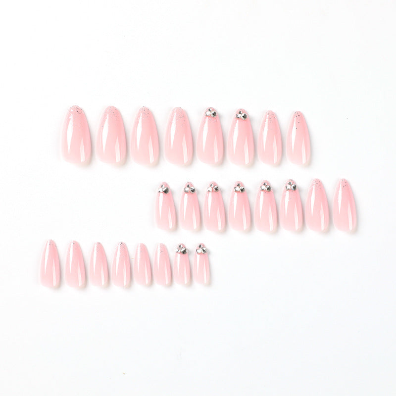 Elegant Nail Art with Glitter and Rhinestone Decorations Bowlift