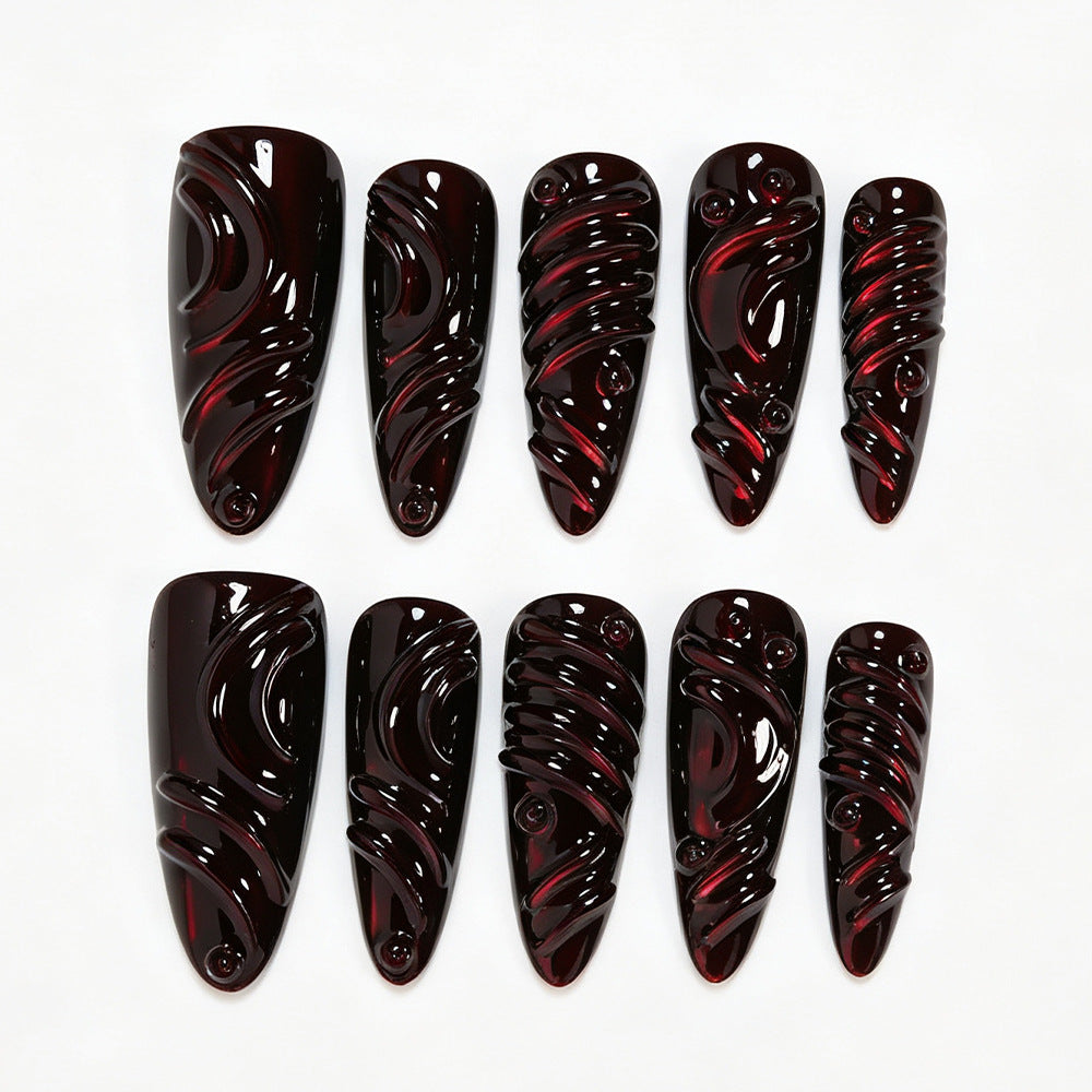 Artistic Stiletto Nail Art Extensions Bowlift