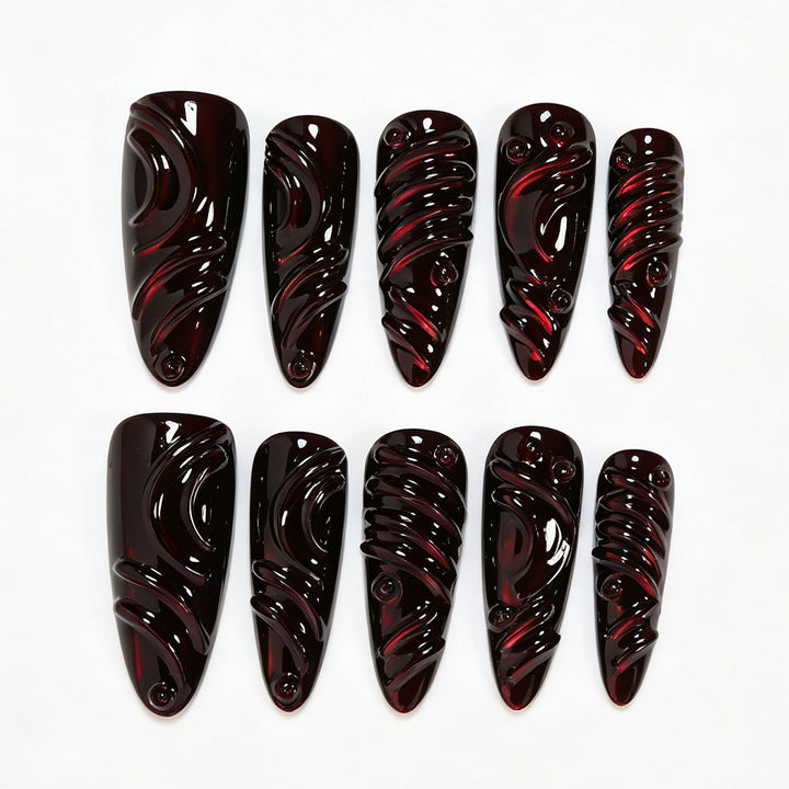 Artistic Stiletto Nail Art Extensions Bowlift