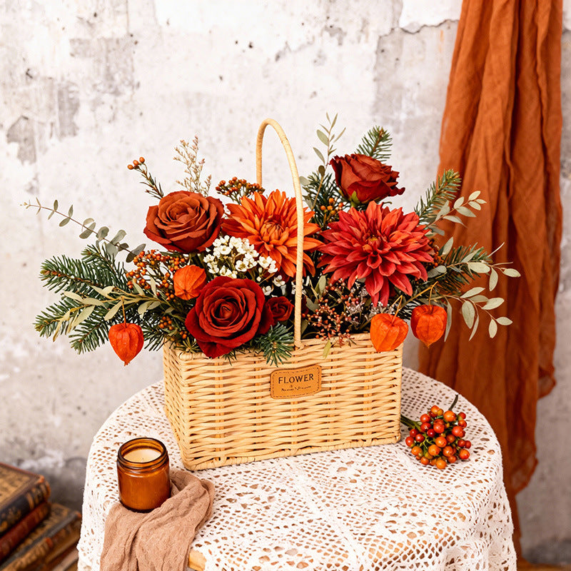 Decorative Wicker Storage Basket Bowlift