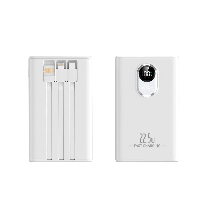 Portable power bank with integrated multifunction charging cable and LCD display Bowlift