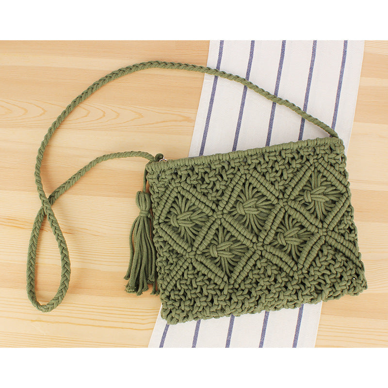 Hand-manipulated Macramé Crossbody Bag Bowlift