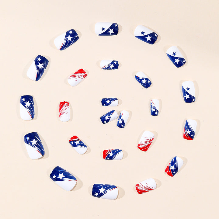 Patriotic Nail Art Design Bowlift