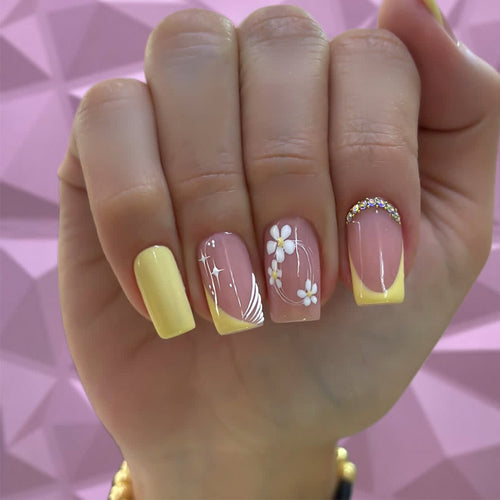 Artistic Floral Gel Nail Art Set Bowlift