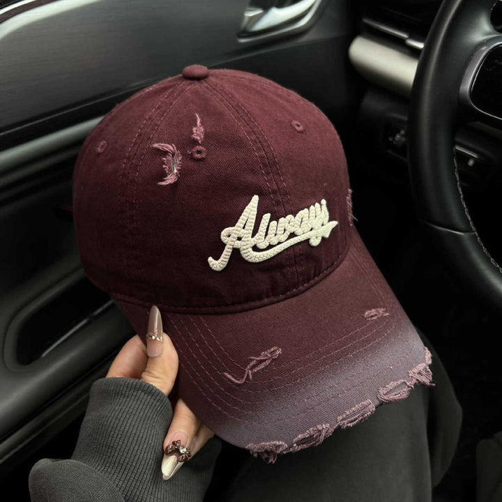 Women's Distressed Graphic Baseball Cap Bowlift