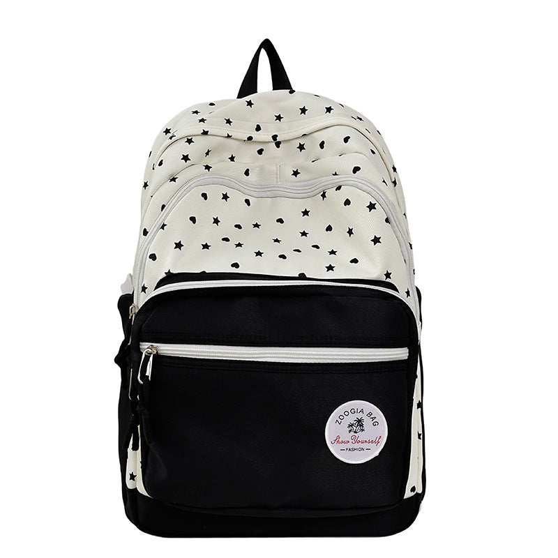 Charming Star-Patterned School Backpack Bowlift