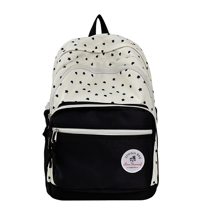 Charming Star-Patterned School Backpack Bowlift