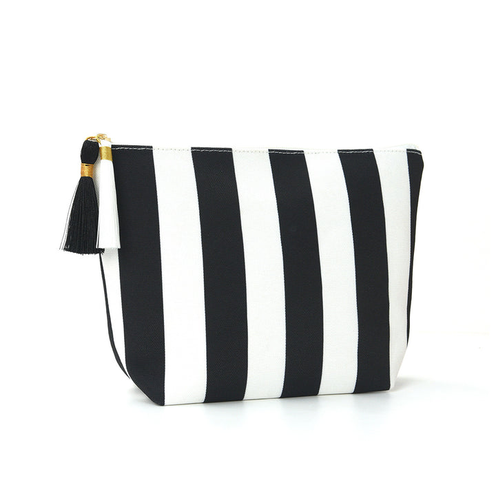 Cosmetic bag with sophisticated stripe pattern Bowlift